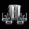 5 Piece Delfina Ice Bucket w/ 4 Rexdale On The Rocks Glasses